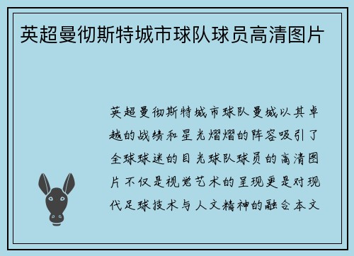 英超曼彻斯特城市球队球员高清图片
